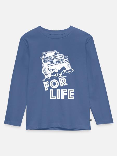 4x4 fürs Leben - Kinder Premium Bio Langarmshirt - Taubenblau