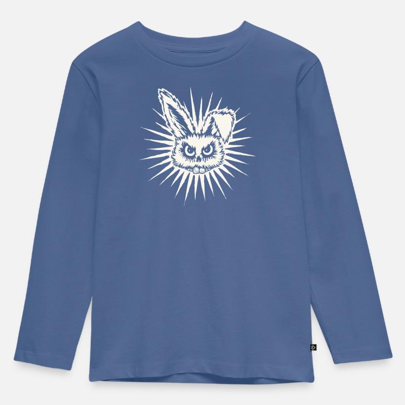 Rrrabbit - Kinder Premium Bio Langarmshirt - Taubenblau