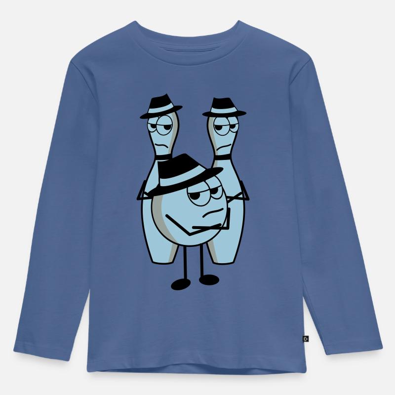 mafia - Kinder Premium Bio Langarmshirt - Taubenblau