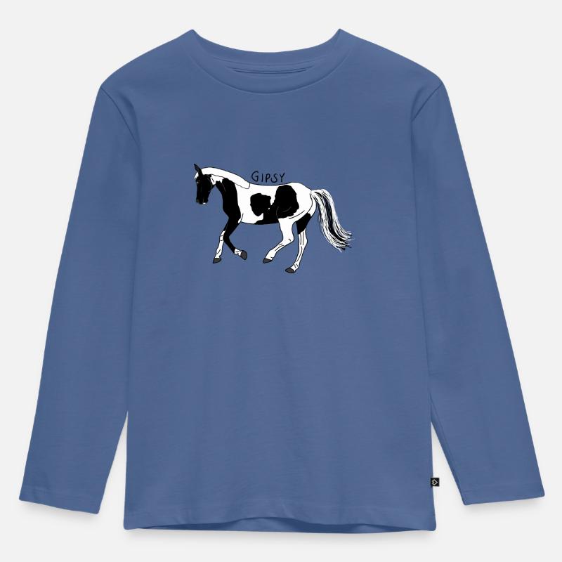 Die beste Gipsy! - Kinder Premium Bio Langarmshirt - Taubenblau