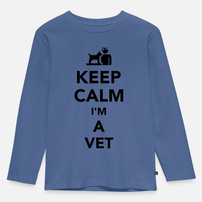 Tierarzt - Kinder Premium Bio Langarmshirt - Taubenblau