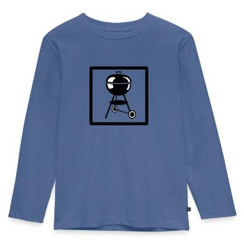 Pictogramme gril à billes - T-shirt manches longues Premium Enfant - bleu pigeon - Devant - AI Model Kid Female (0cm)