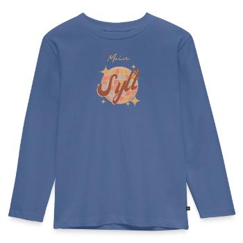 Moin Sylt Nordseeinsel Urlaub - Kinder Premium Bio Langarmshirt - Taubenblau - Vorne - AI Model Kid Female (0cm)