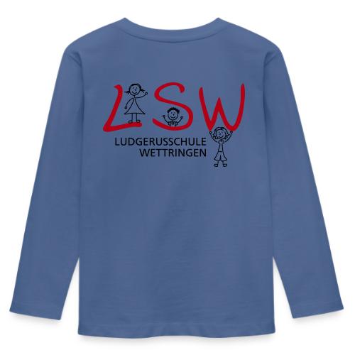LSW-Logo rot-schwarz - Kinder Premium Bio Langarmshirt