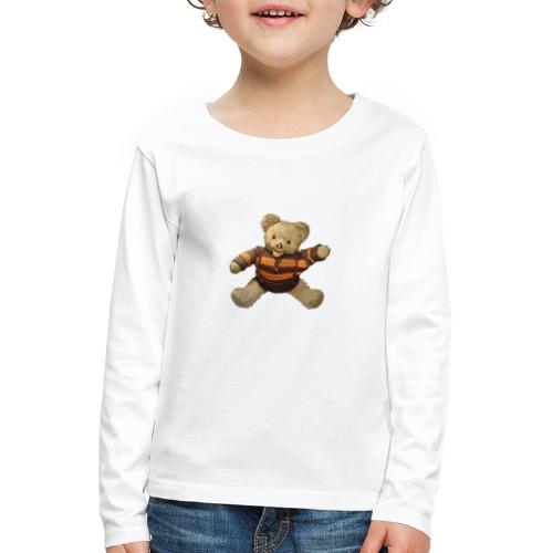 Teddybär - orange braun - Retro Vintage - Bär - Kinder Premium Langarmshirt