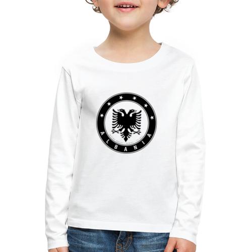 Patrioti Albania Black - Kinder Premium Langarmshirt