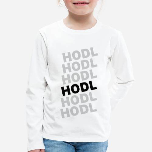 Bitcoin Hodl - Børne premium T-shirt med lange ærmer