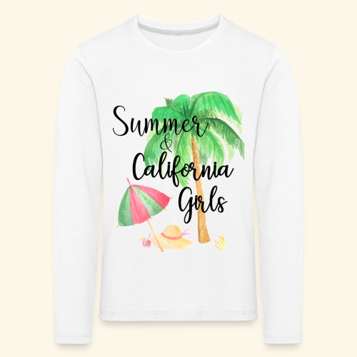 California Girl at Beach - Kinder Premium Langarmshirt