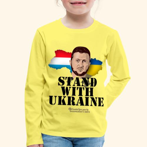 Ukraine Luxemburg T-Shirt Design - Kinder Premium Langarmshirt