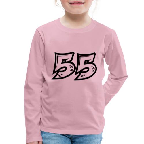 55 läpinäkyvänä - Lasten premium pitkähihainen t-paita