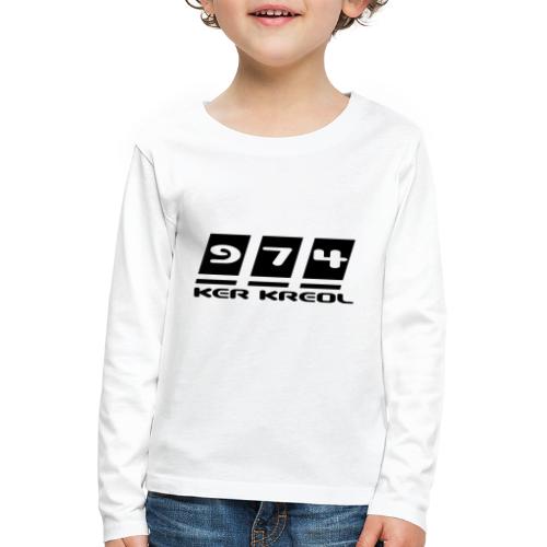 974 Ker Kreol, La Réunion - T-shirt manches longues Premium Enfant