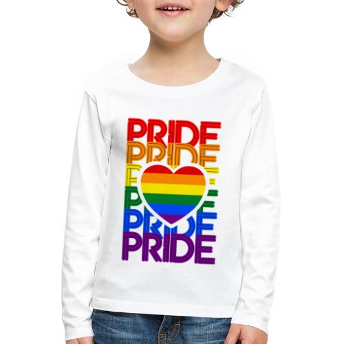 Pride Love Rainbow Heart - Kinder Premium Langarmshirt
