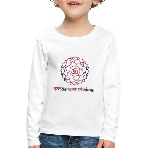 Sahasrara Kronenchakra Bunt Yoga Chakra Motiv - Kinder Premium Langarmshirt