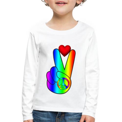 Peace Love NoWar - Kinder Premium Langarmshirt