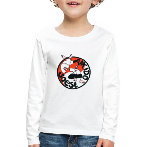 Aikido Soest, rund, rot, schwarz-weiß - Kinder Premium Langarmshirt