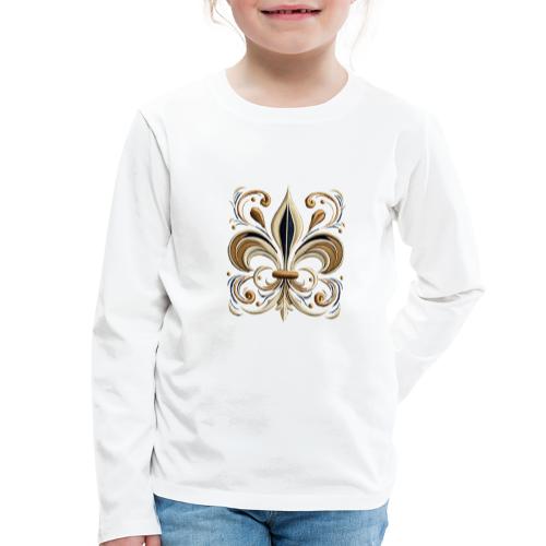 Ornate Fleur-de-Luxe Embroidery Tee - Kids' Premium Longsleeve Shirt