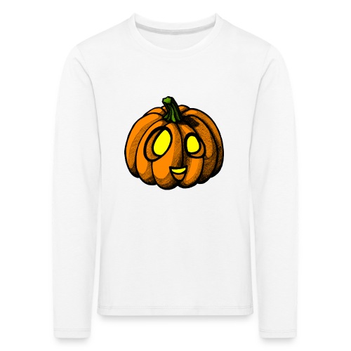 Pumpkin Halloween scribblesirii - Långärmad premium-T-shirt barn