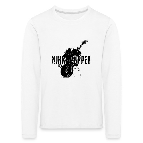 NP gitarrist Logo schwarz - Kinder Premium Langarmshirt