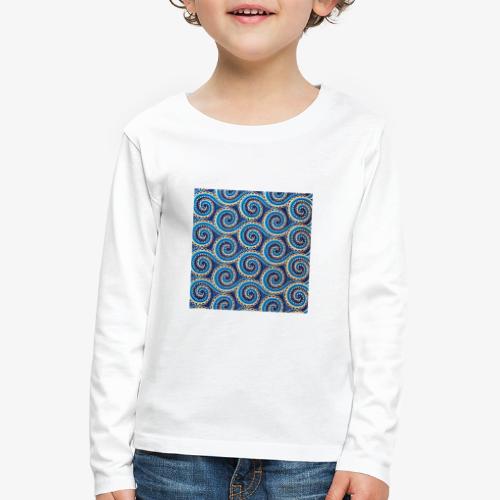 Spirales au motif bleu - T-shirt manches longues Premium Enfant