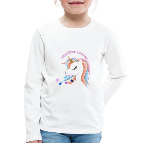Princesse licorne - T-shirt manches longues Premium Enfant