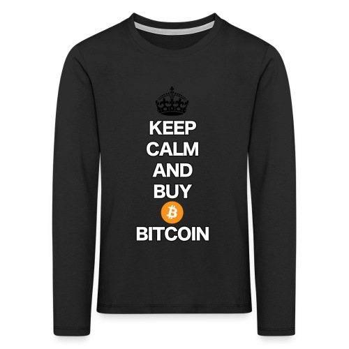 Bitcoin Keep Calm T-Shirt - Kinder Premium Langarmshirt