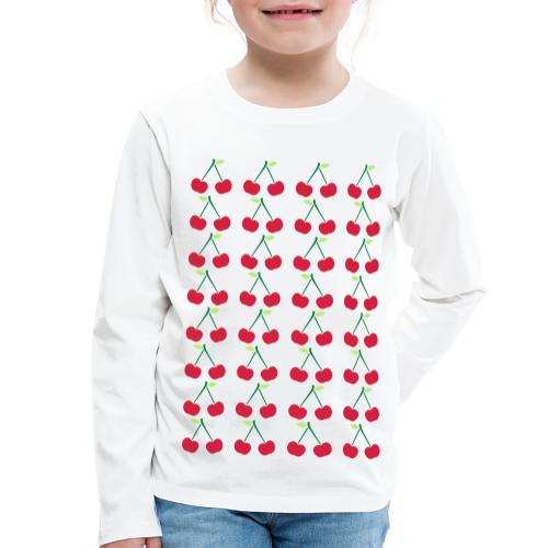 Little Cherries Stencil Pattern - Kinder Premium Langarmshirt