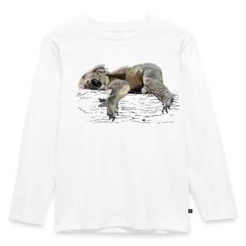 Koala - Kinder Premium Bio Langarmshirt - Weiß - Vorne - AI Model Kid Female (0cm)