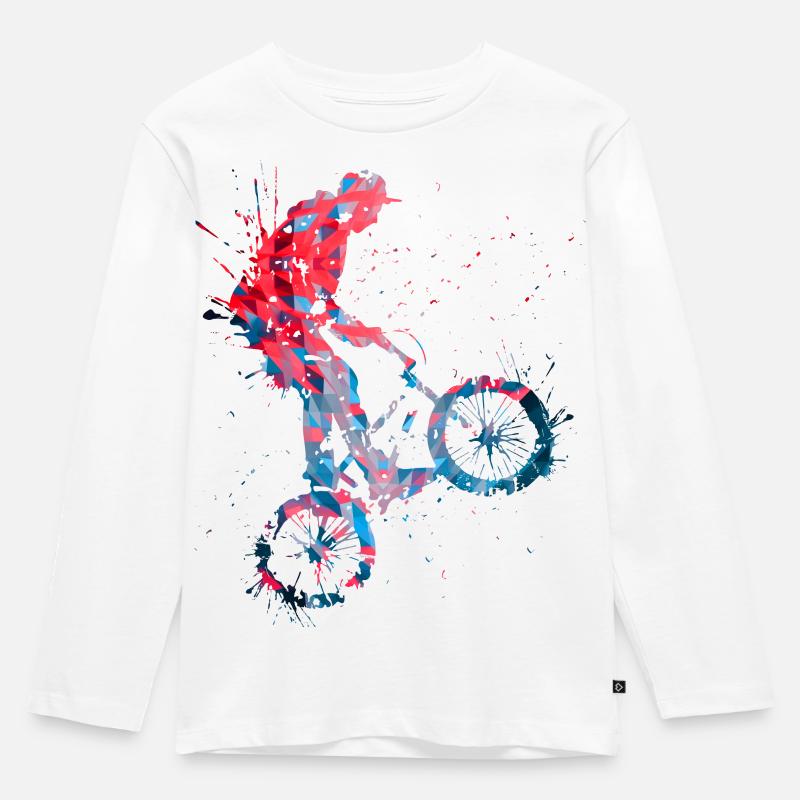 BMX / Bmx / bmx / Geschenkidee / Geburtstag - Kinder Premium Bio Langarmshirt - Weiß