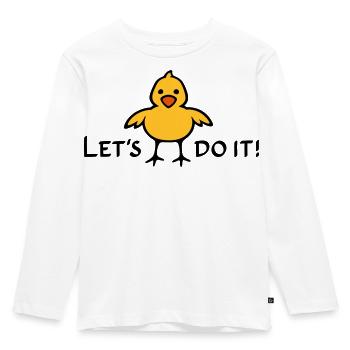 Let's do it! - Kinder Premium Bio Langarmshirt - Weiß - Vorne - AI Model Kid Female (0cm)
