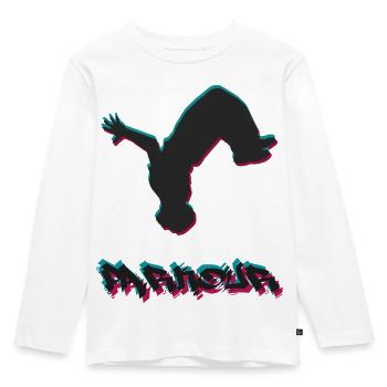 Parkour - Kids' Premium Longsleeve Shirt - white - Front - AI Model Kid Female (0cm)