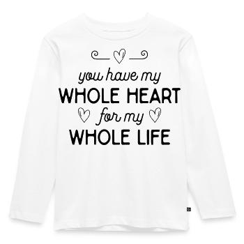Romantische Liebeserklärung - Kinder Premium Bio Langarmshirt - Weiß - Vorne - AI Model Kid Female (0cm)