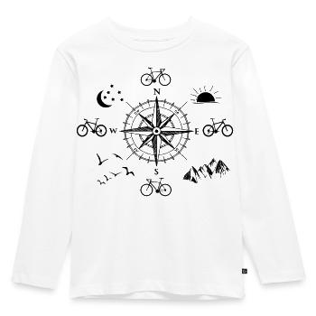 Bike - Kids' Premium Longsleeve Shirt - white - Front - AI Model Kid Female (0cm)