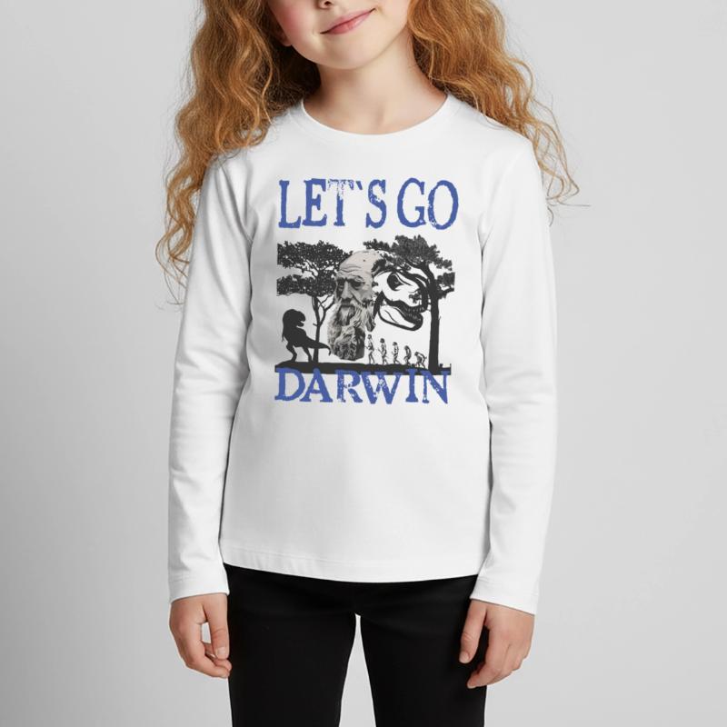 Charles Darwin Evolution textile gift idea Kids' Premium Longsleeve Shirt
