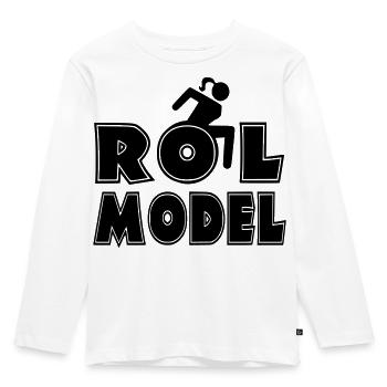 Jeder Rollstuhlfahrer ist ein Vorbild. Ehefrau* - Kinder Premium Bio Langarmshirt - Weiß - Vorne - AI Model Kid Female (0cm)