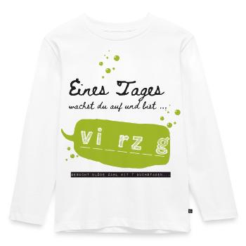 Vierzigster Geburtstag - Kinder Premium Bio Langarmshirt - Weiß - Vorne - AI Model Kid Female (0cm)