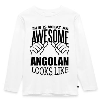 Angola - T-shirt manches longues Premium Enfant - blanc - Devant - AI Model Kid Female (0cm)