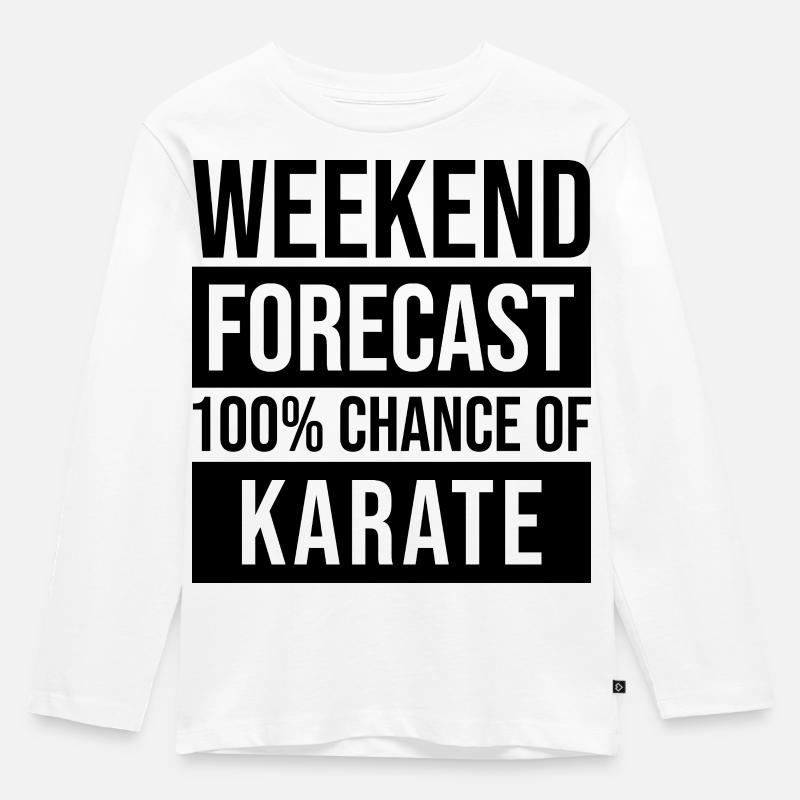 Karate - Kinder Premium Bio Langarmshirt - Weiß