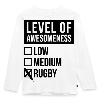 rugby - T-shirt manches longues Premium Enfant - blanc - Devant - AI Model Kid Female (0cm)