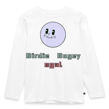 Birdie, Bogey, egal - Kinder Premium Bio Langarmshirt - Weiß - Vorne - AI Model Kid Female (0cm)