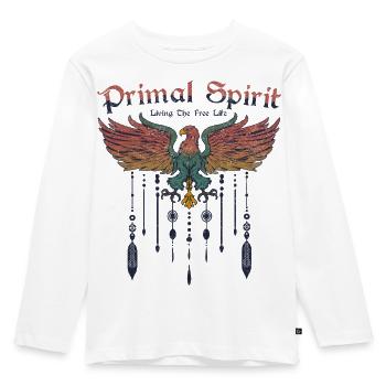 Primal Spirit Boho Eagle Bird Bohemian Freedom - Kids' Premium Longsleeve Shirt - white - Front - AI Model Kid Female (0cm)