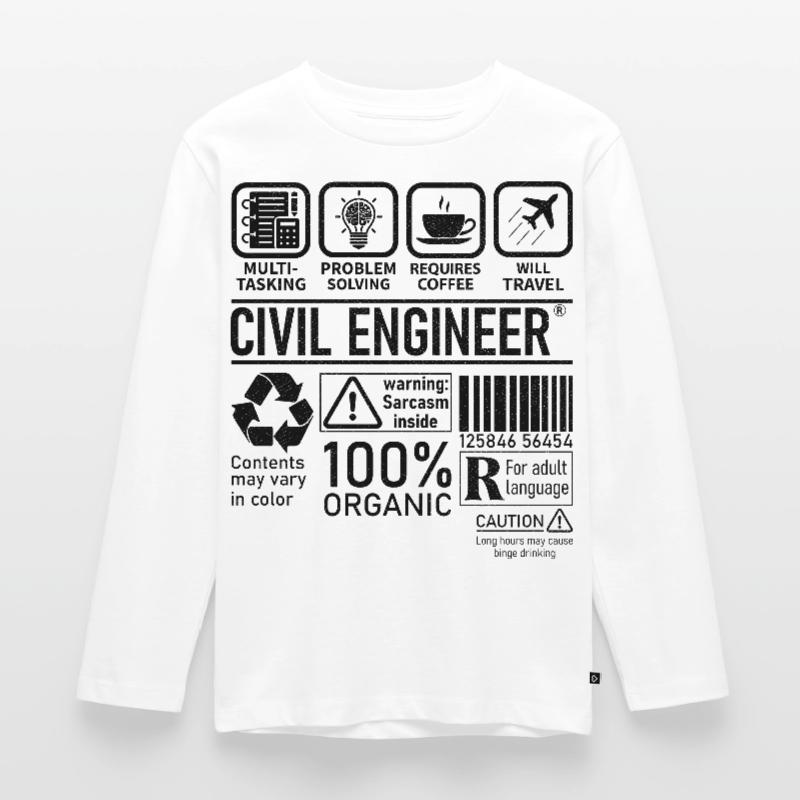 Civil Engineer multi tasking problem solving Kinder Premium Bio Langarmshirt