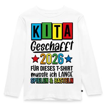 Kita 2026 Colorful Play Handicrafts - Kids' Premium Longsleeve Shirt - white - Front - AI Model Kid Female (0cm)
