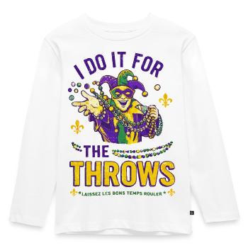 Mardi Gras Jester Beads - Kids' Premium Longsleeve Shirt - white - Front - AI Model Kid Female (0cm)