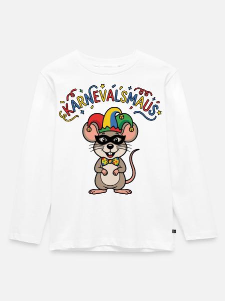 Karnevalsmaus Karneval Köln Kölner Karnevals Maus - Kinder Premium Bio Langarmshirt - Weiß