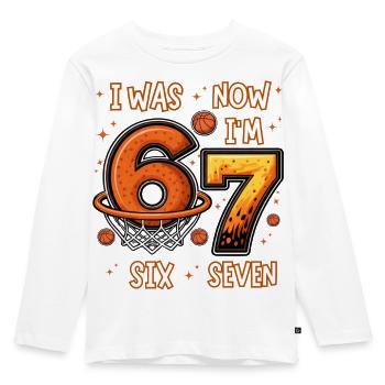 I was 6 Now Im 7 Old basketball 67 birthday shirt - T-shirt manches longues Premium Enfant - blanc - Devant - AI Model Kid Female (0cm)