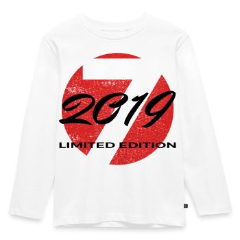 7e anniversaire 2019 cadeau garçons et filles - T-shirt manches longues Premium Enfant - blanc - Devant - AI Model Kid Female (0cm)