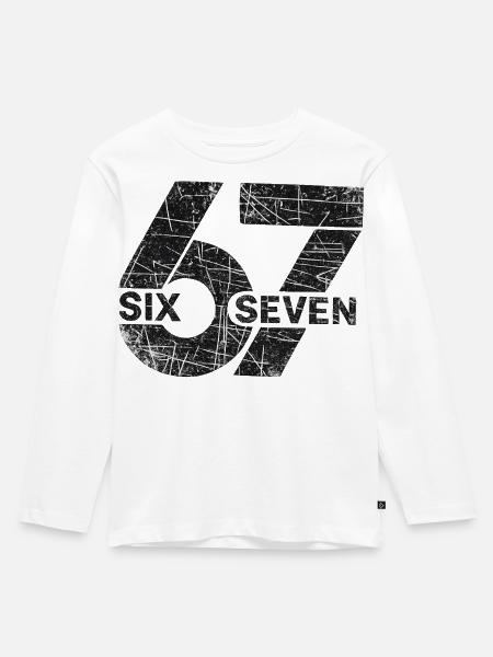 67 Six Seven - Kinder Premium Bio Langarmshirt - Weiß