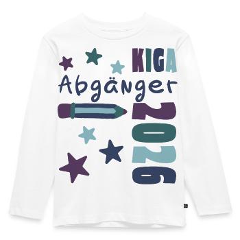 KIGA Abgänger 2026 - Tschüss Kindergarten - Kinder Premium Bio Langarmshirt - Weiß - Vorne - AI Model Kid Female (0cm)