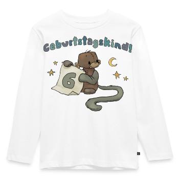 Anouk Geburtstagskind Sechs Jahre - Kinder Premium Bio Langarmshirt - Weiß - Vorne - AI Model Kid Female (0cm)