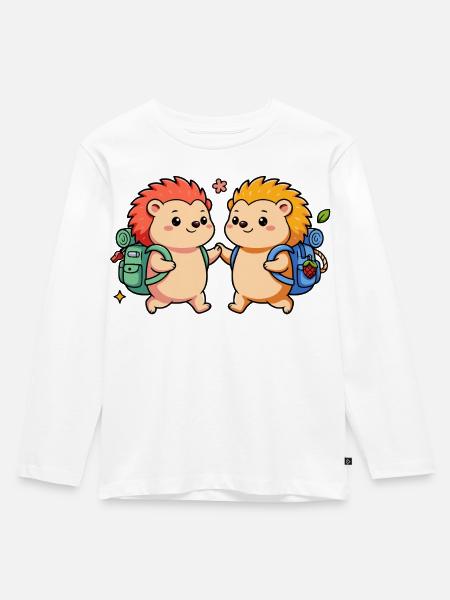 petits hérissons - T-shirt manches longues Premium Enfant - blanc